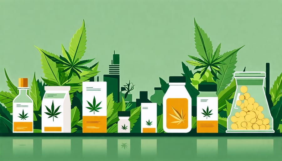 Conceptual illustration showcasing sustainable practices in cannabis production